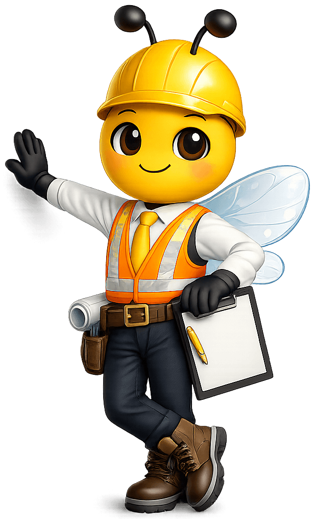 Bee with clipboard